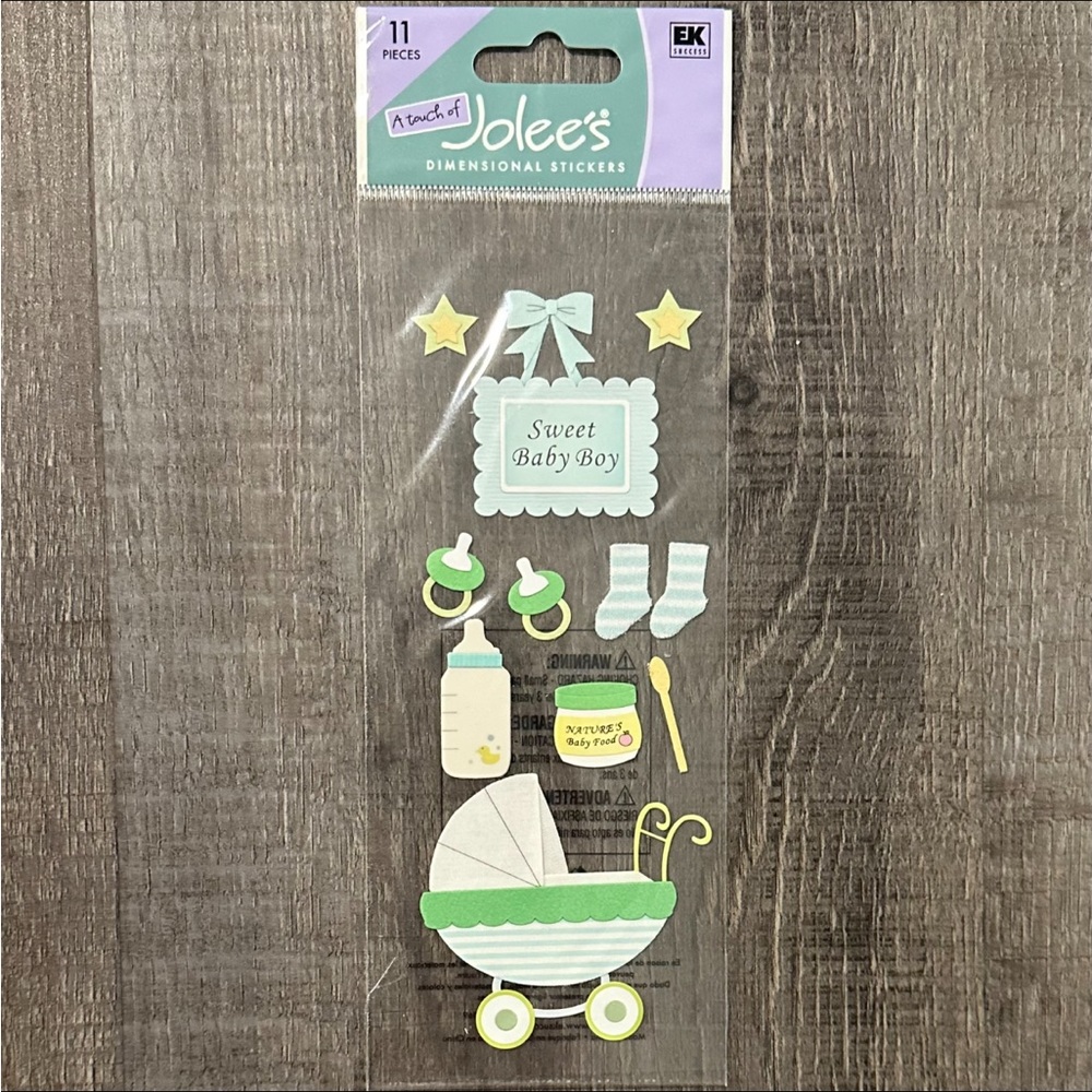💞 New JoLee’s Baby Boy Dimensional Scrapbook Stickers